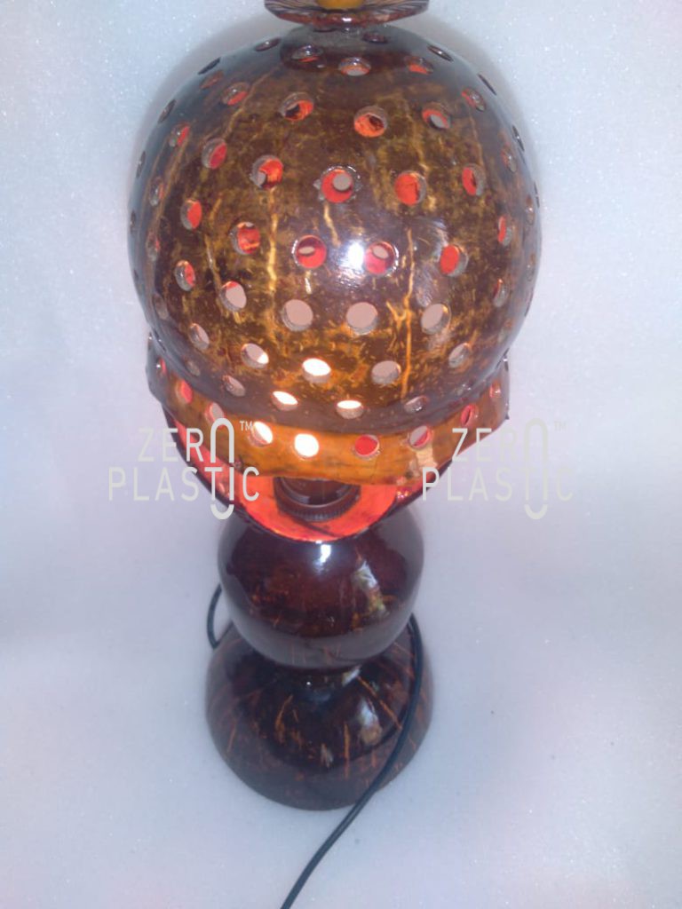 Coconut Shell Lampshade Plastic Alternative Products by ZeroPlastic